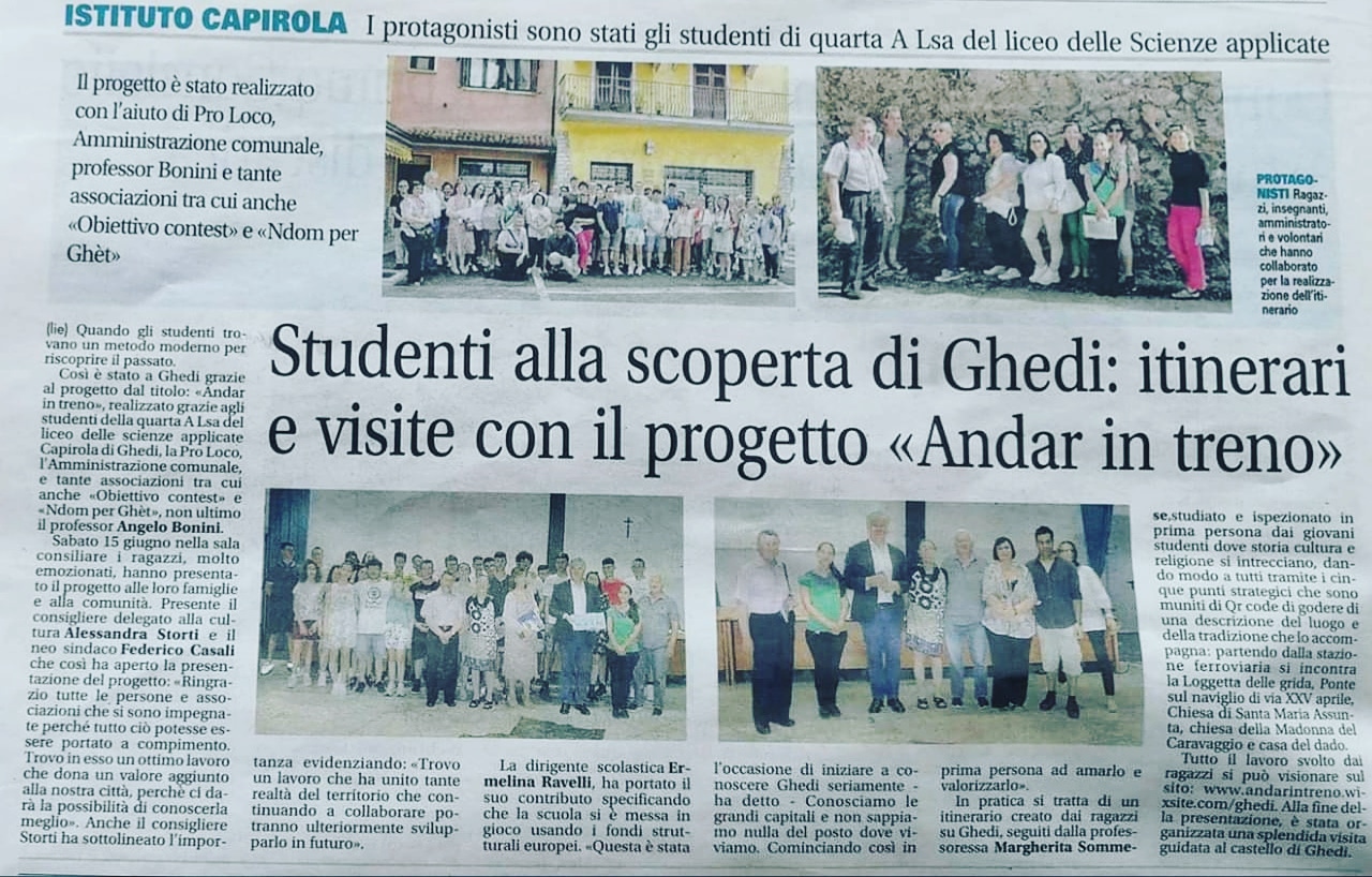 Progetto “Andar in treno” – Sede di Ghedi