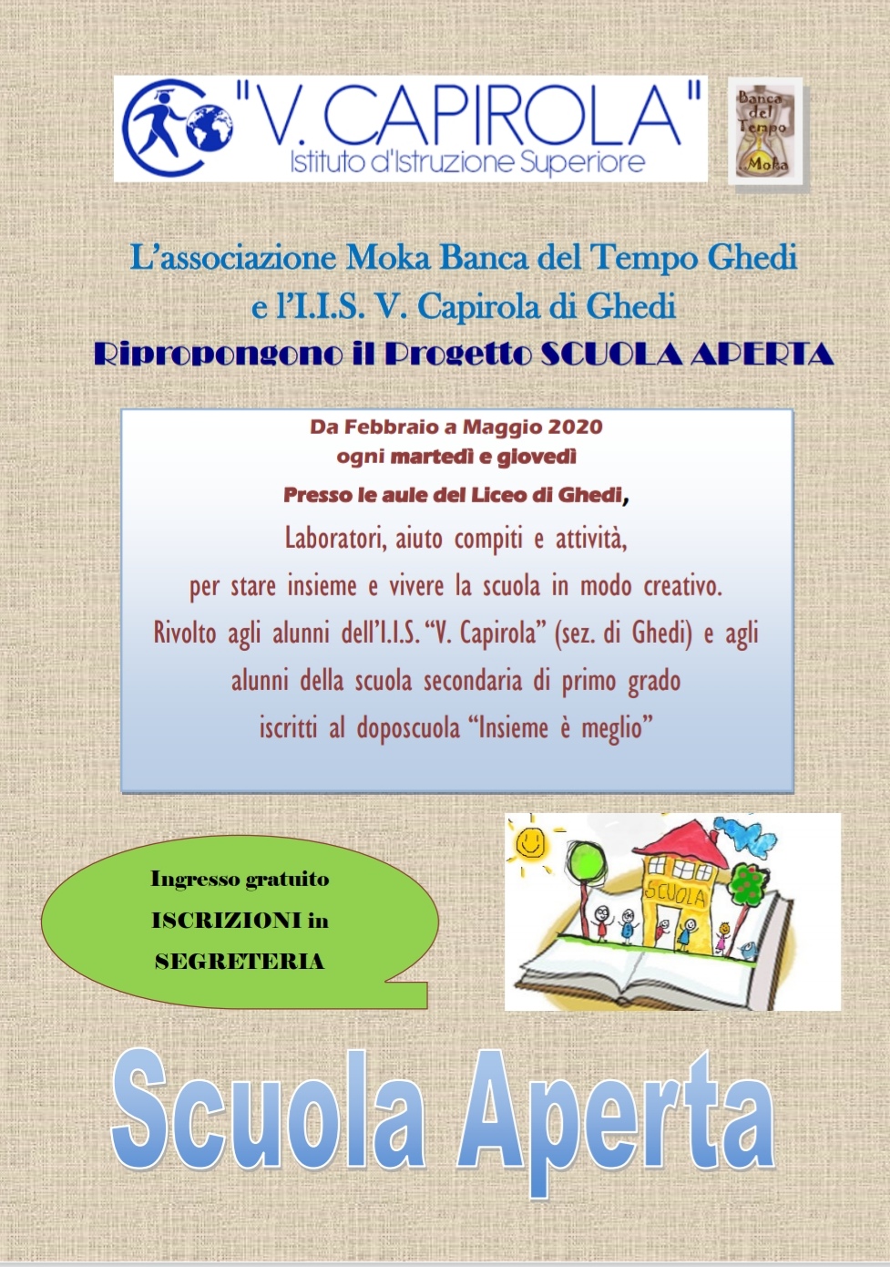 Progetto “Scuola Aperta” – Sede Ghedi